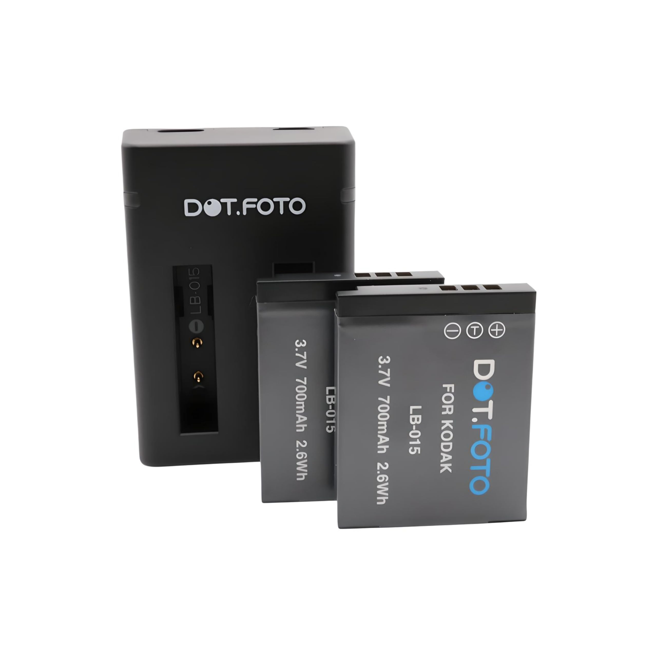 PMF12P-8K トランス 2個セット Dot.Foto LB-015 Premium 700mAh Batería (x2) & USB Cargador Doble
